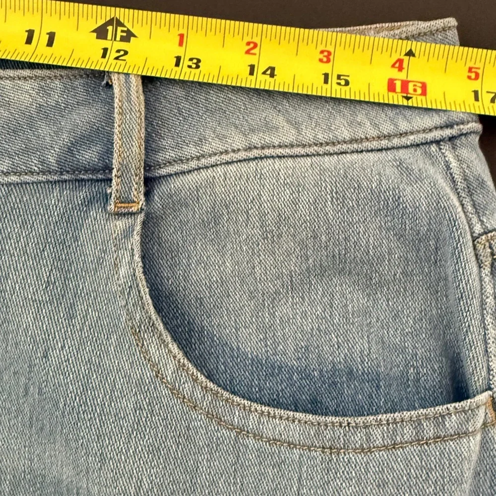 Halara Wide Leg Jeans Womens Large Blue NWT Flex Denim High Waisted Light Wash - Picture 8 of 9